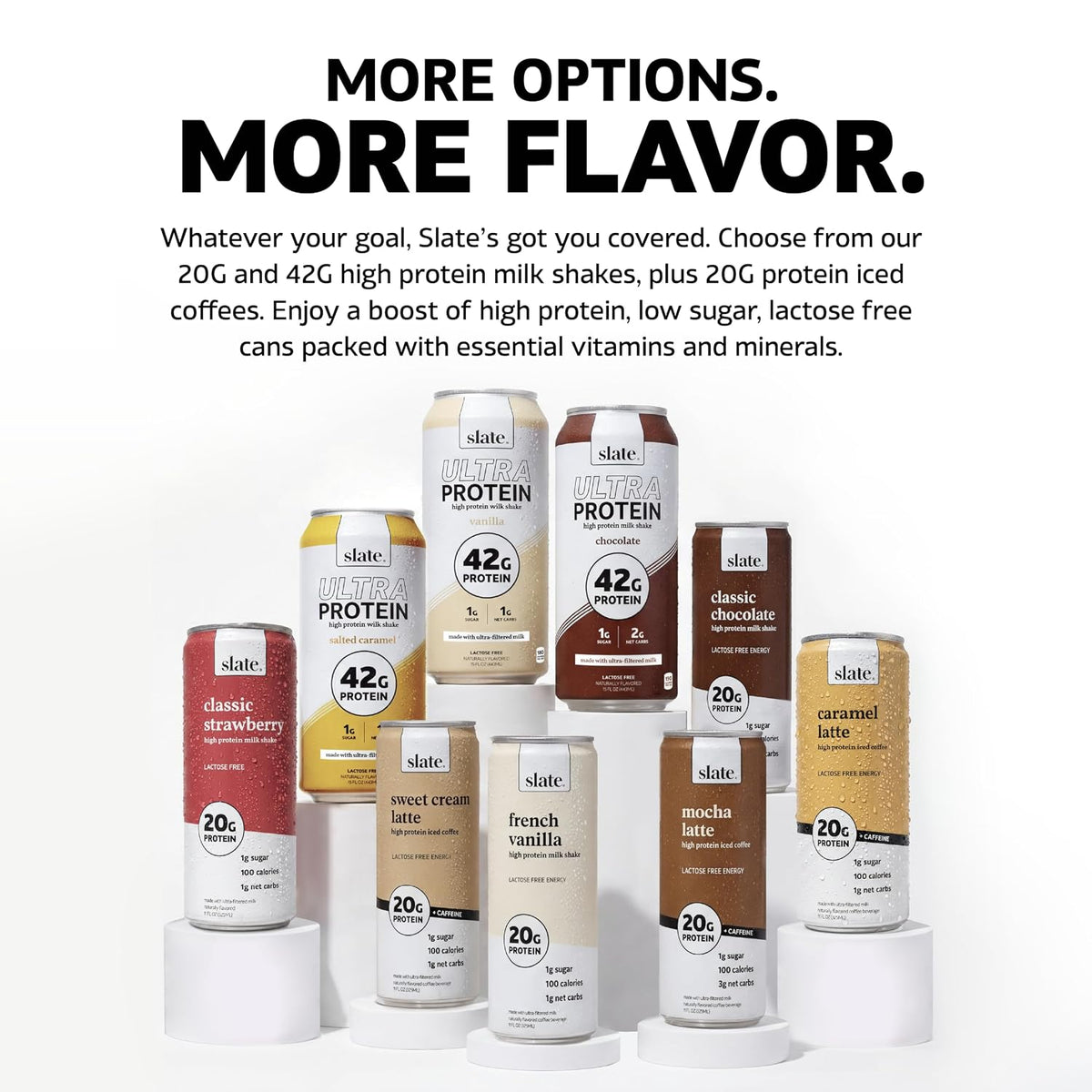 Slate Milk Vanilla Ultra 42g High Protein Milk Shake (12 Cans)